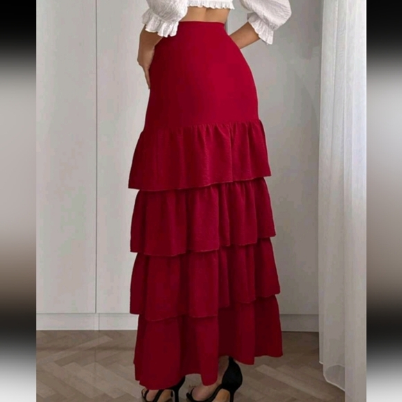 Women's Elegant Cake Design Maxi Dress, Fashionable For Summer - Picture 2 of 3